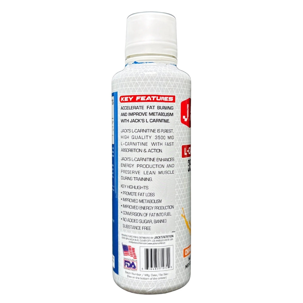Jacks Nutrition L Carnitine Liquid 3500mg