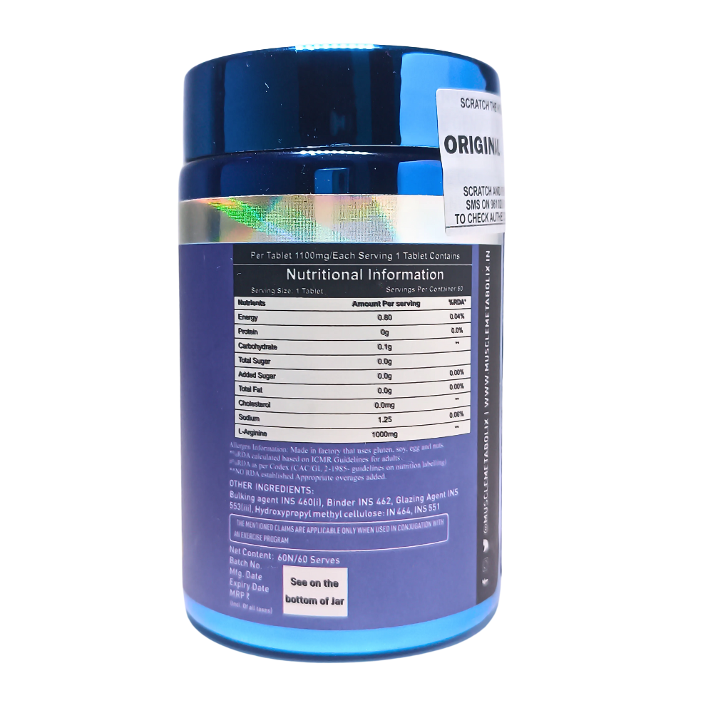 Muscle Metabolix L-Arginine (Tablets-60)