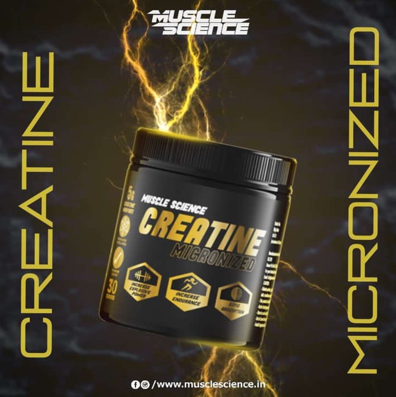 Muscle Science Creatine Micronized - 50 Servings