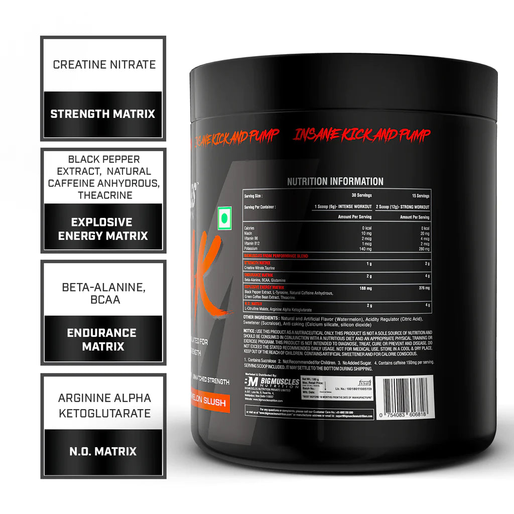 Big Muscles Nutrition Freak Pre-Workout 30 Servings