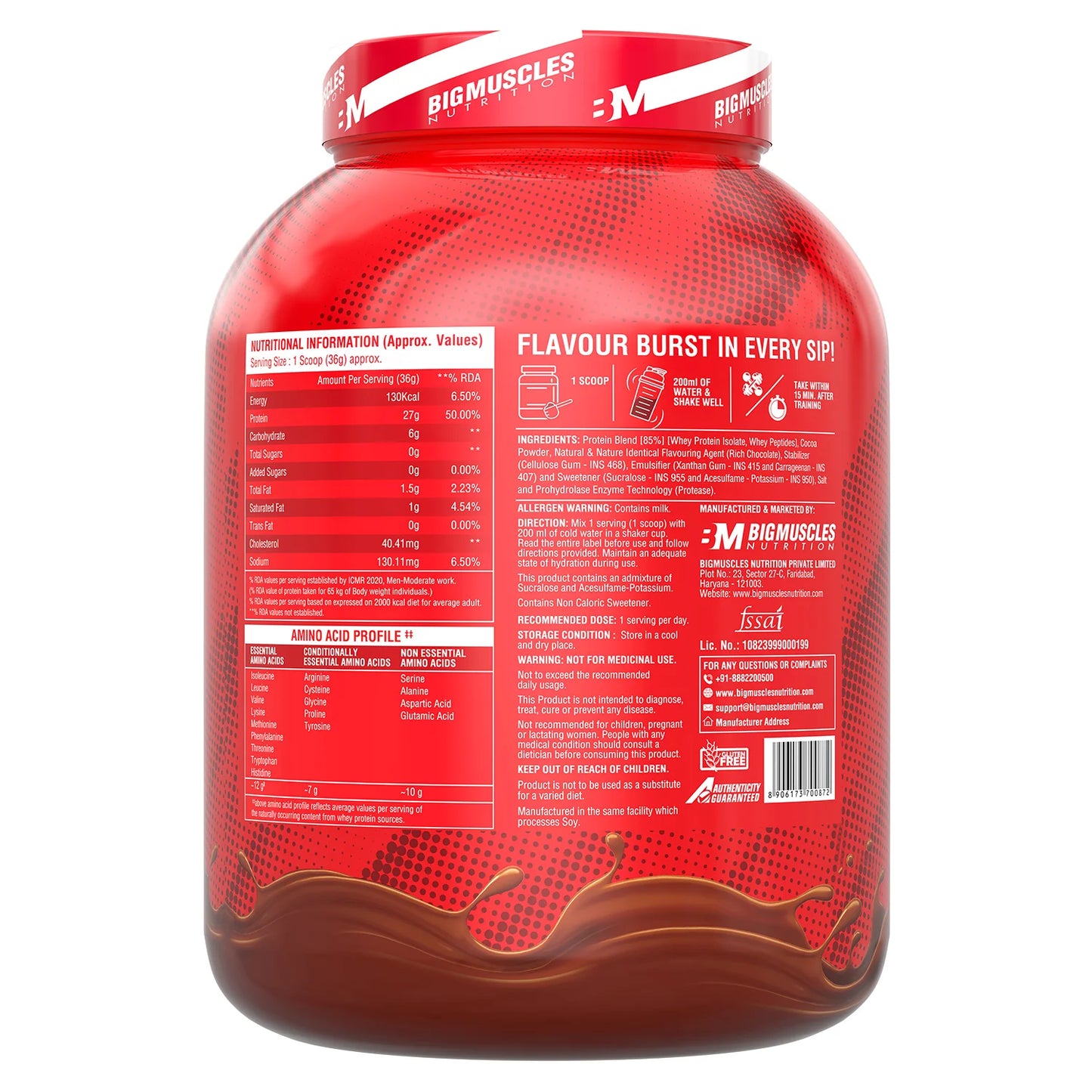 Big Muscles Nutrition Nitric Whey Protein 2Kg