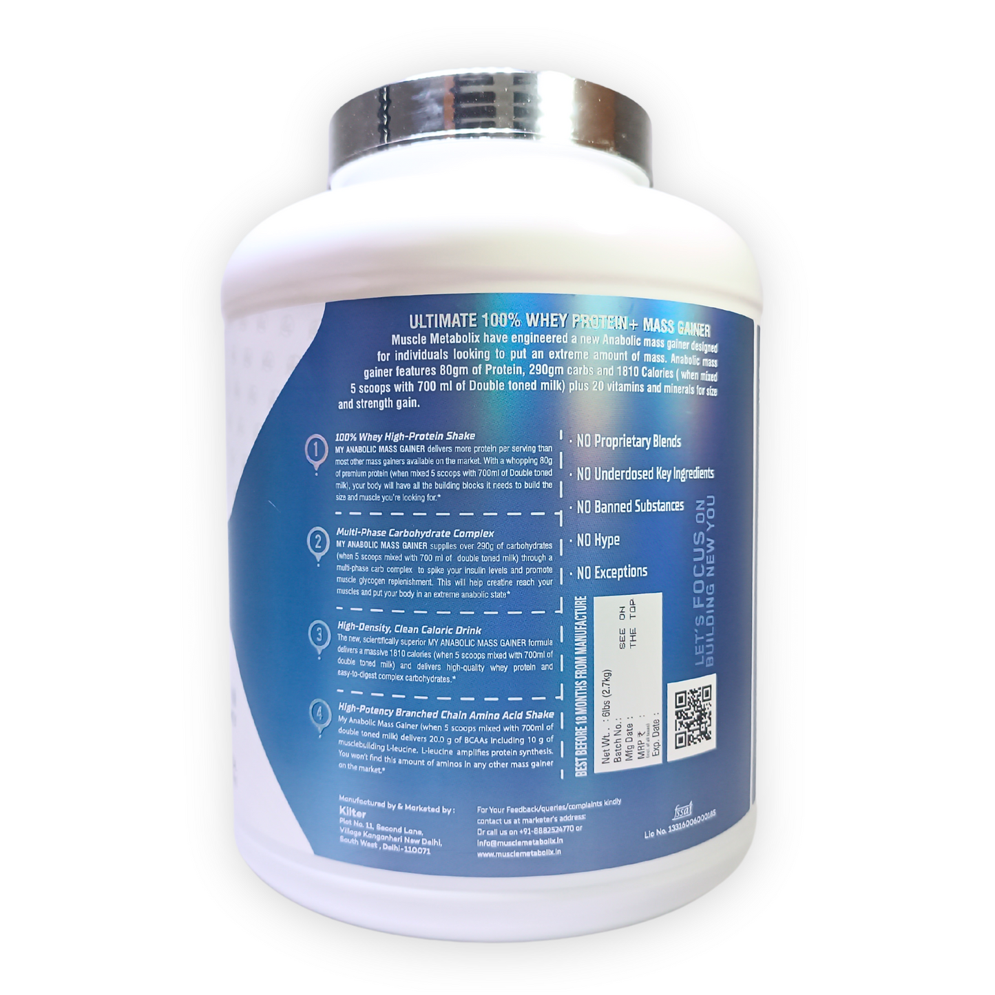 Muscle Metabolix Anabolic Mass Gainer 2.7 Kg