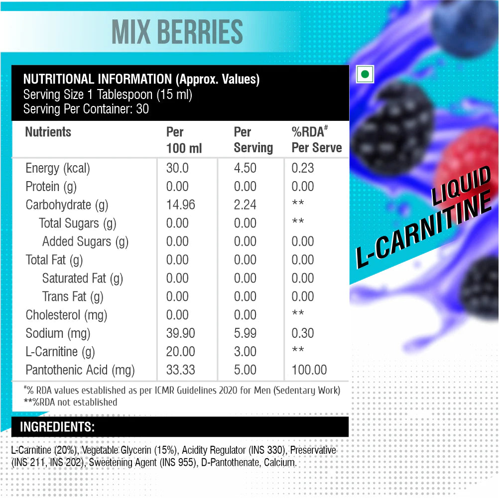 HealthFarm L- Carnitine Preworkout Supplement 3000mg