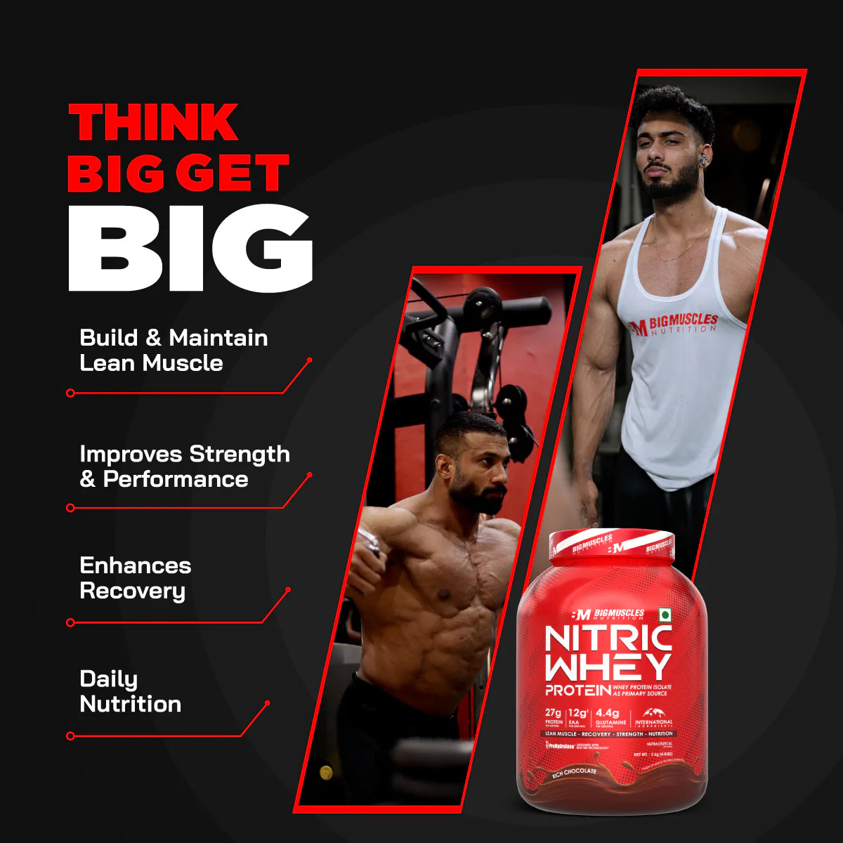 Big Muscles Nutrition Nitric Whey Protein 2Kg