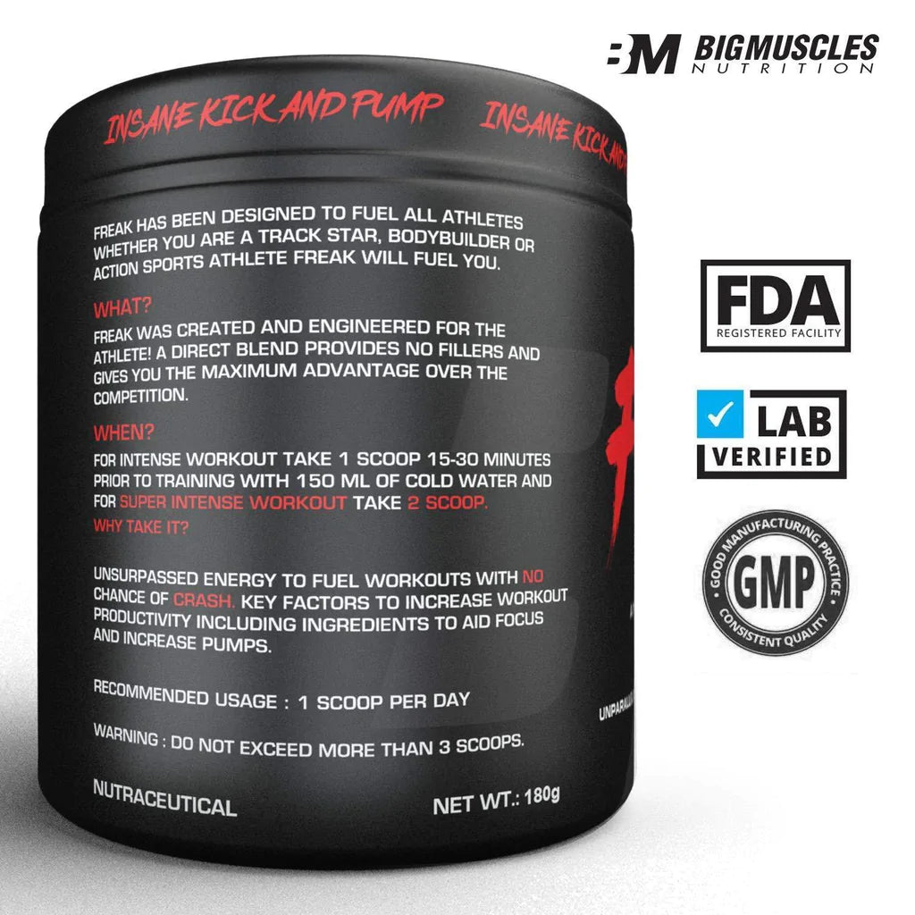 Big Muscles Nutrition Freak Pre-Workout 30 Servings