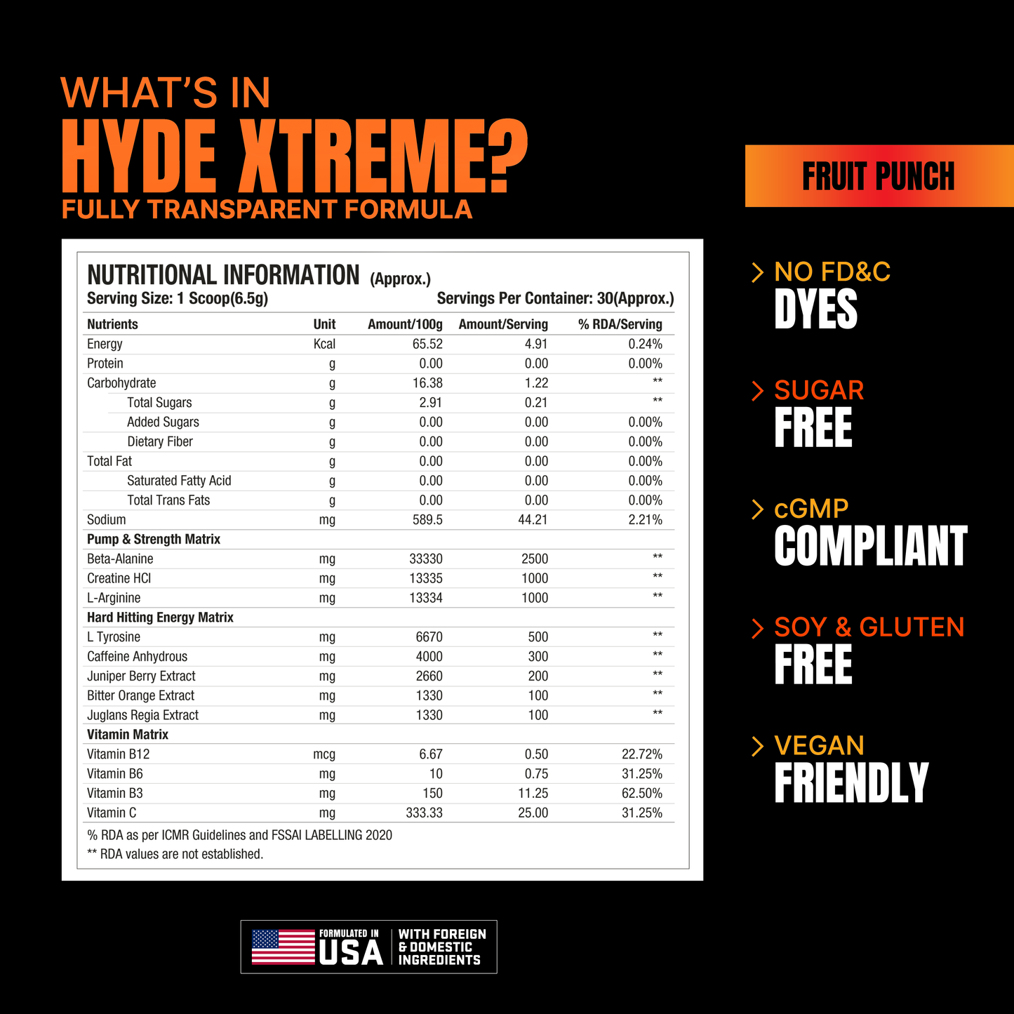 ProSupps Hyde Xtreme Hard-Hitting Energy Pre Workout 30 Serving