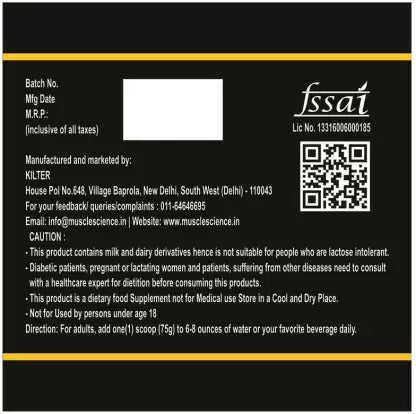 Muscle Science Xtreme Mass Gainer - 3 kg