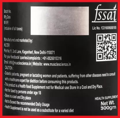 Muscle Science Creatine Micronized - 50 Servings