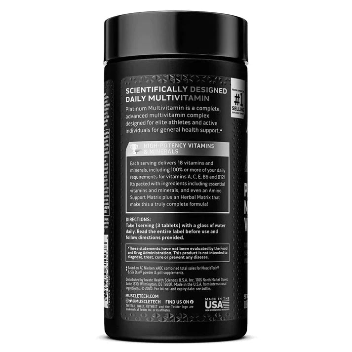 MuscleTech Platinum Multivitamin 60 Tablets