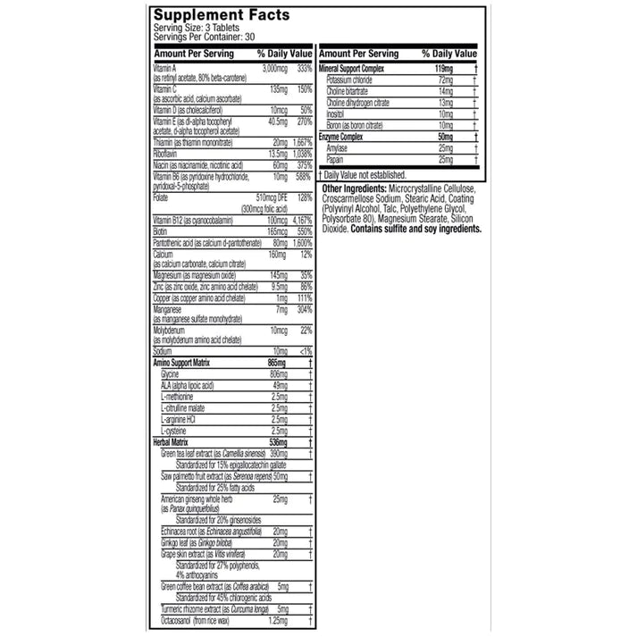 MuscleTech Platinum Multivitamin 60 Tablets