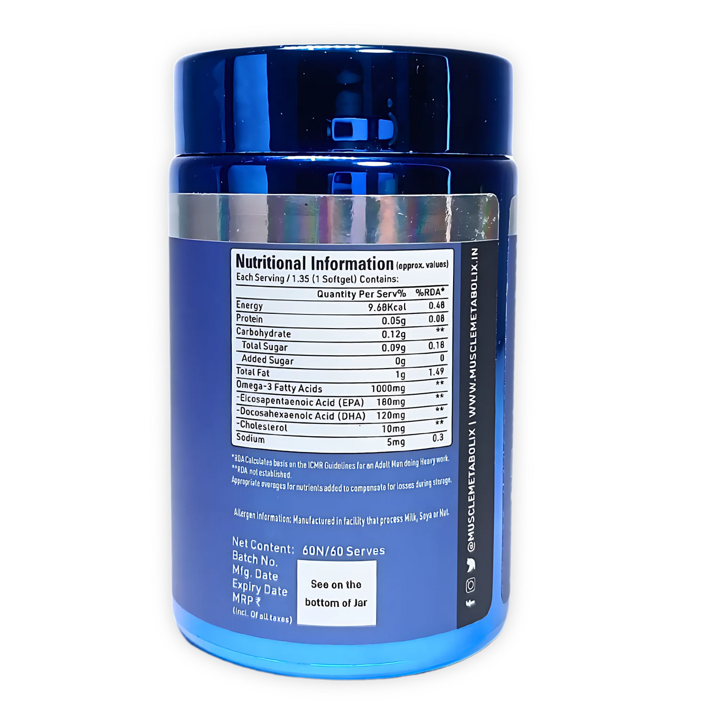 Muscle Metabolix Omega 3 Fish Oil (Softgel-60)