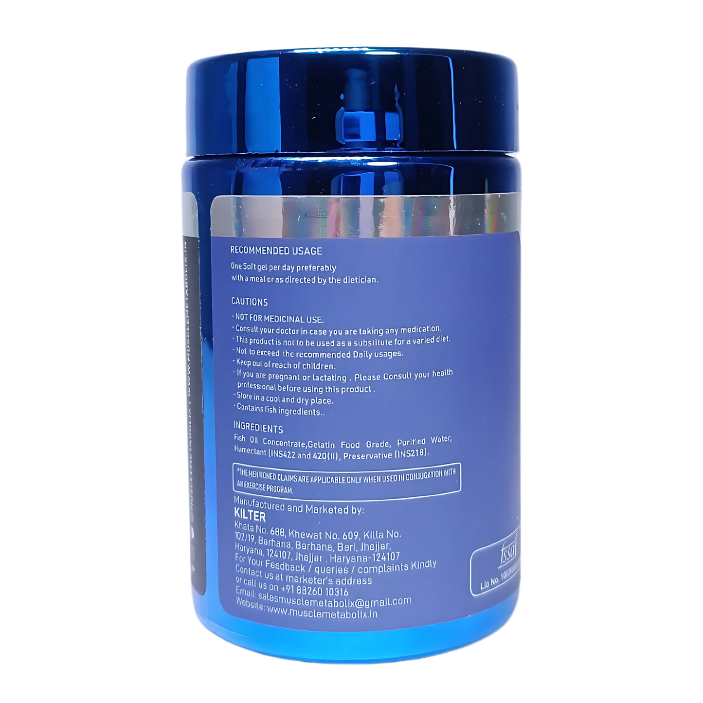 Muscle Metabolix Omega 3 Fish Oil (Softgel-60)