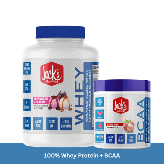 Jacks Nutrition 100% Whey Protein + BCAA Combo