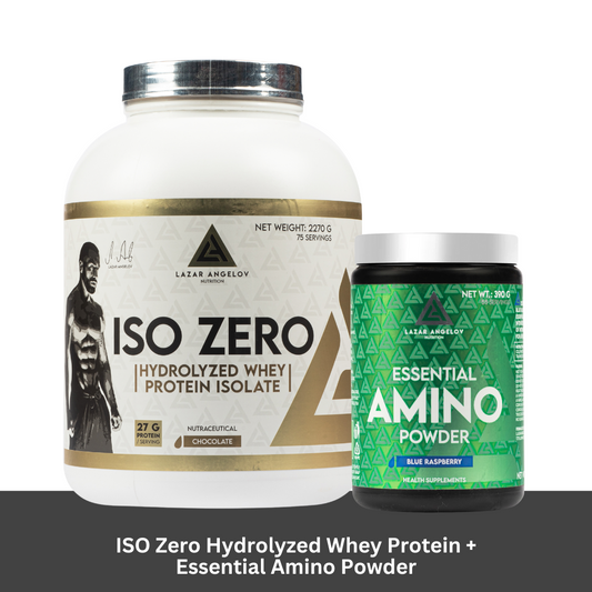 Lazar Angelov ISO Zero Hydrolyzed Whey + Essential Amino Powder Combo