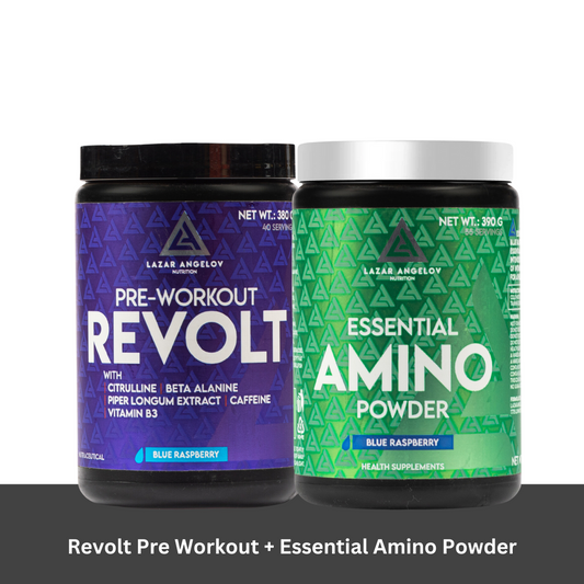 Lazar Angelov Revolt Pre Workout + Essential Amino Powder Combo