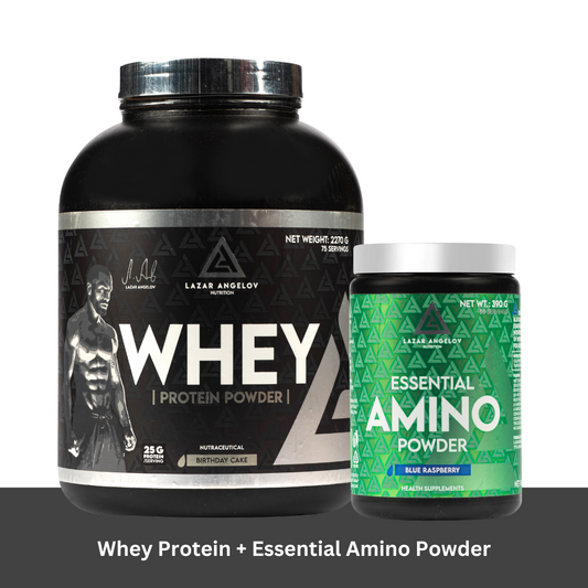 Lazar Angelov Whey Protein + Essential Amino Powder Combo