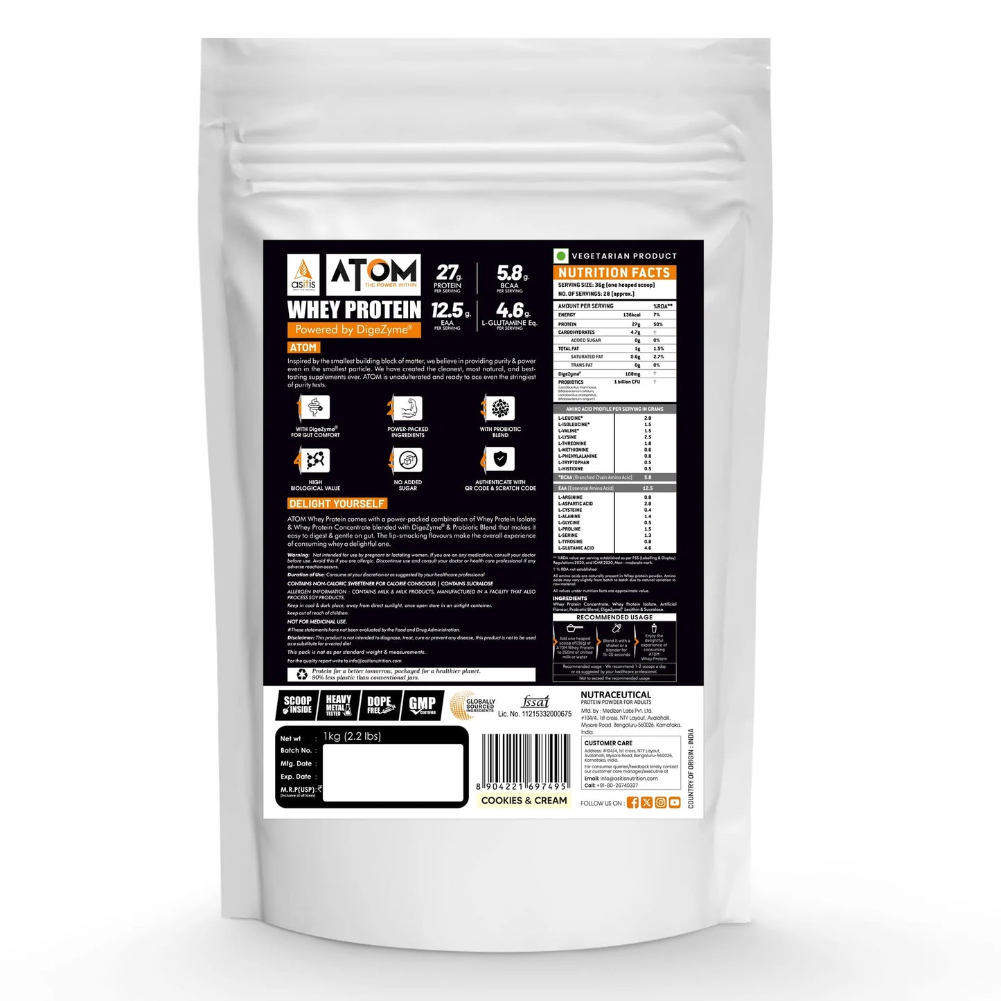 Asitis Atom Whey Protein 1 KG