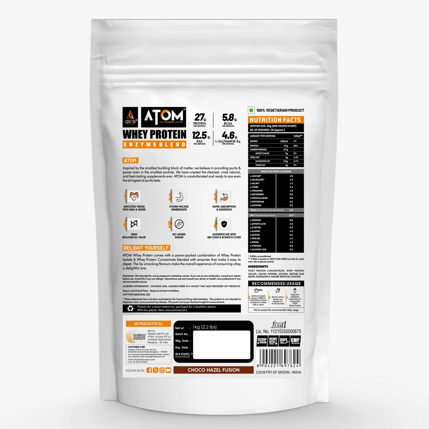 Asitis Atom Whey Protein 1 KG