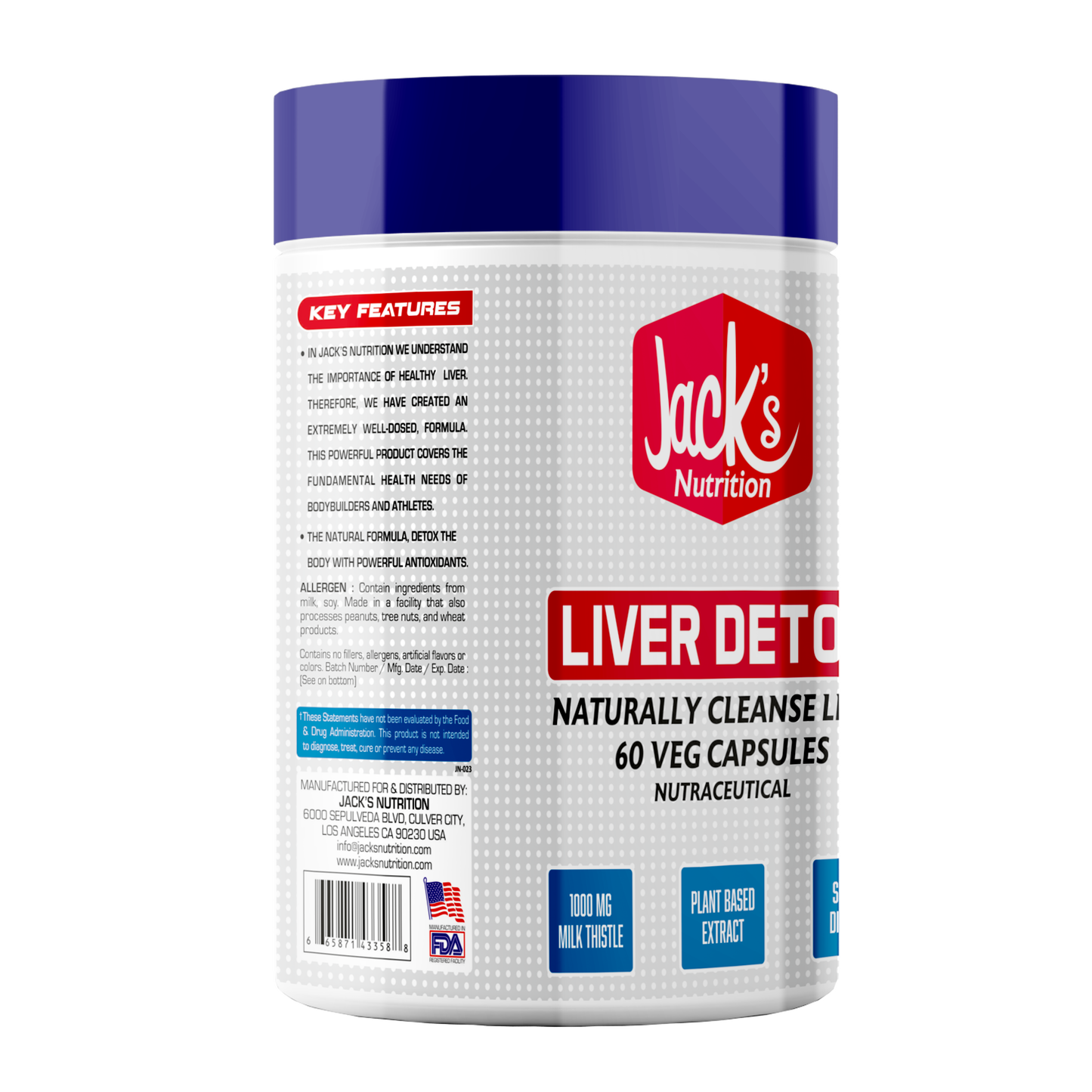 Jacks Nutrition Liver Detox 60 Capsules