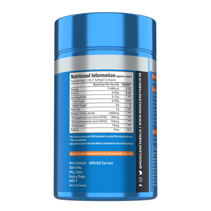 Muscle Metabolix Omega 3 Fish Oil (Softgel-60)
