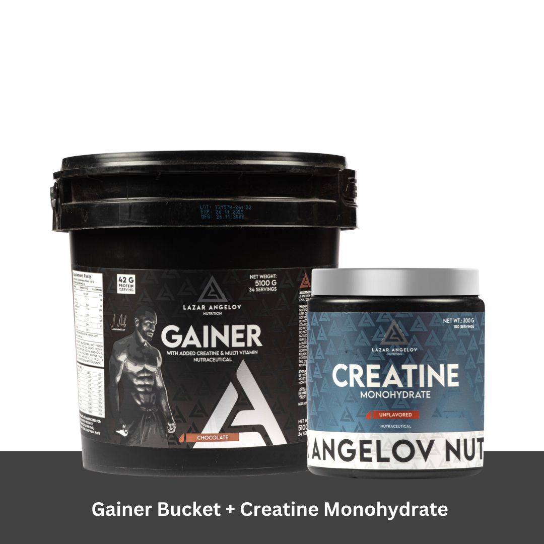 Lazar Angelov Gainer Bucket + Creatine Combo Anandit Nutrition