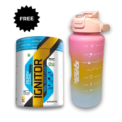 Muscle Science Ignitor Next Gen+ Pre Workout - 30 Servings + FREE Set of 3 Shakers