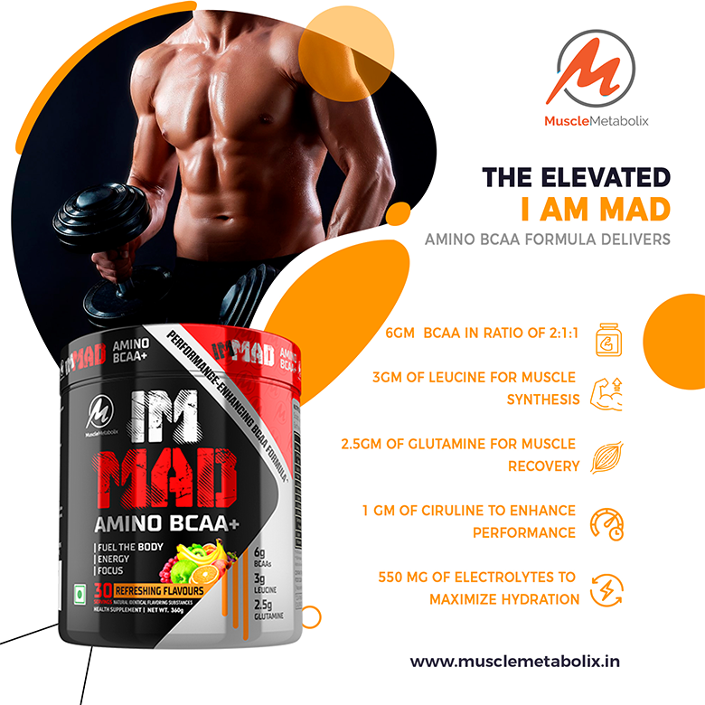 Muscle Metabolix IM Mad AMINO BCAA 30 Serving