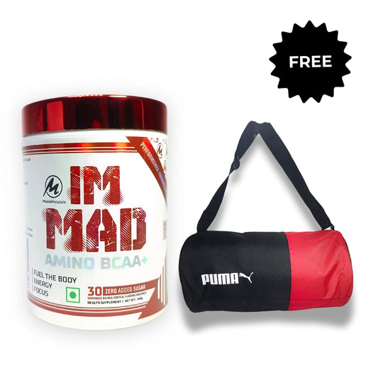 Muscle Metabolix IM Mad AMINO BCAA 30 Servings + FREE Puma Gym Bag